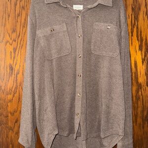 Brown Button-Up sweater